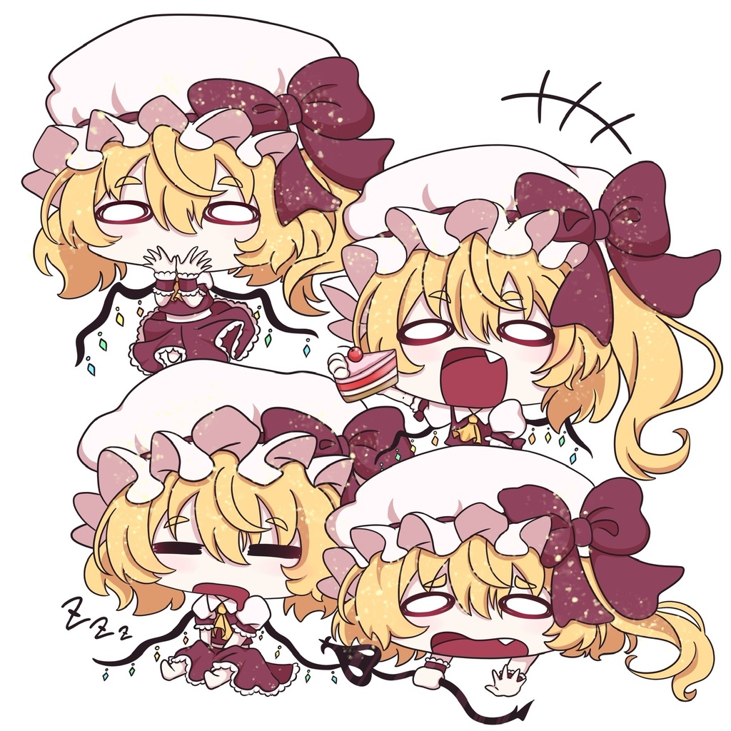 【東方Project】わちゃわちゃフランちゃんステッカー