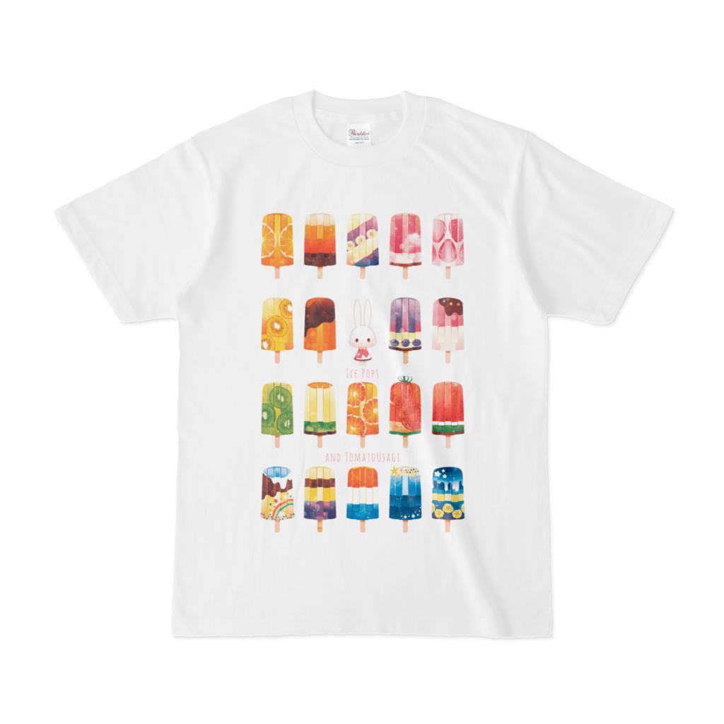 【Tシャツ】トマトうさぎとアイス
