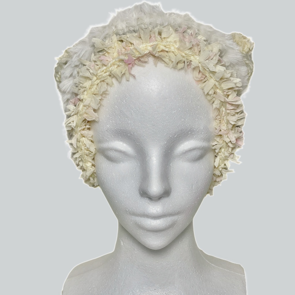 猫耳ニット帽　ホワイト