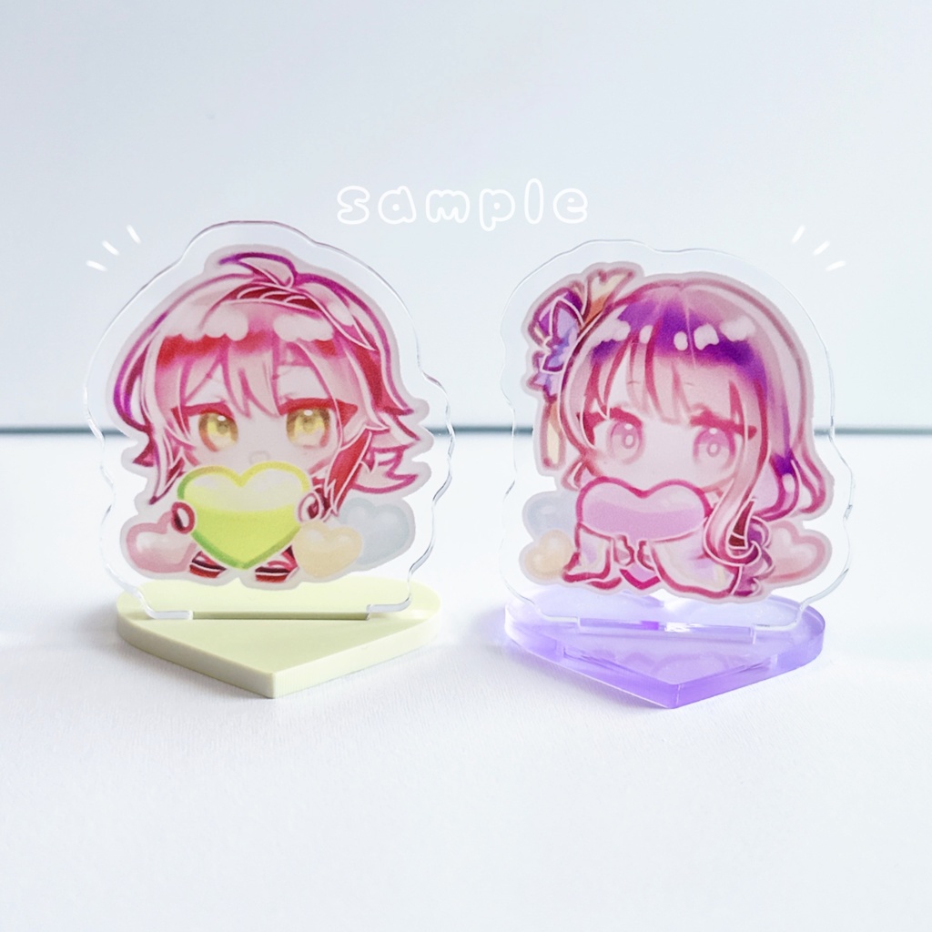 【あまこい3webオンリー】みにみにハートアクリルスタンド(2種)