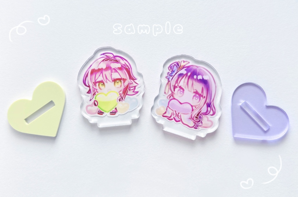 【あまこい3webオンリー】みにみにハートアクリルスタンド(2種)