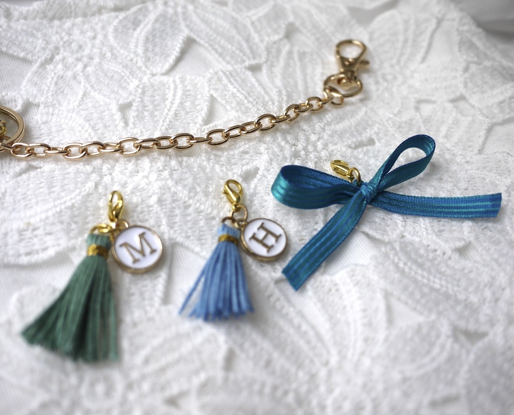 バッグチャーム(ドルフィン…紫陽花ブルー&ホワイト)