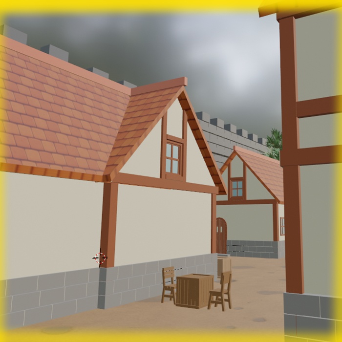 中世の市壁の門前通り