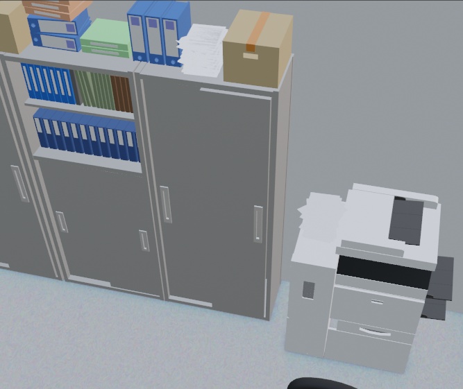 【3Dモデル】書類が散らかる忙しい事務所