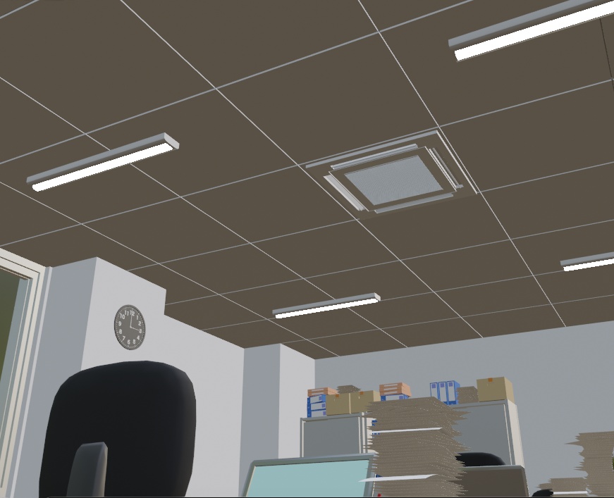 【3Dモデル】書類が散らかる忙しい事務所