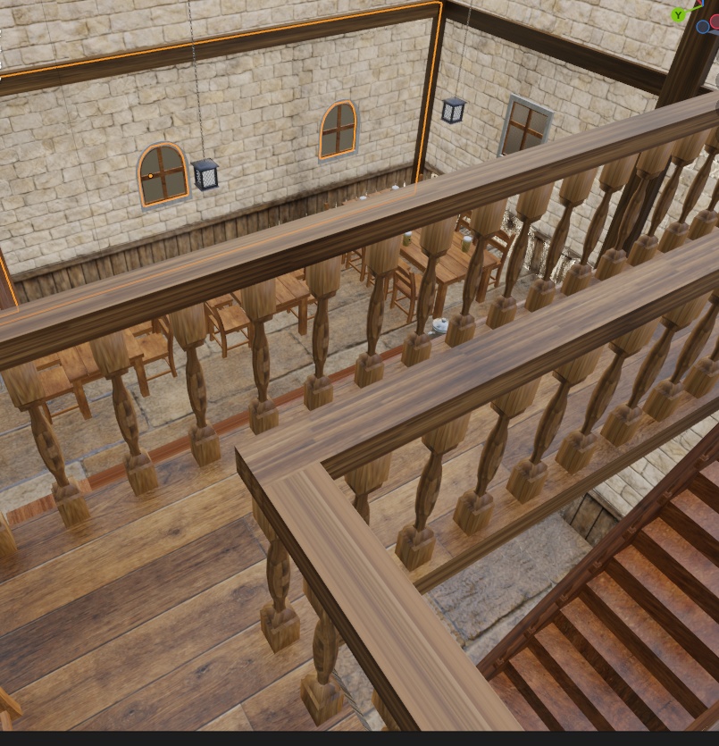 中世ファンタジー酒場 内装3D素材