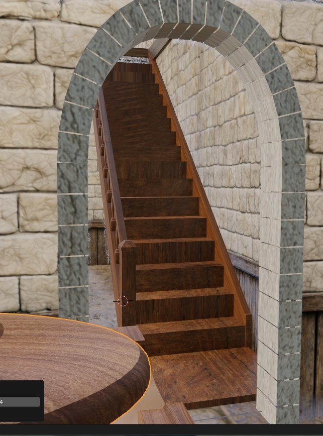 中世ファンタジー酒場 内装3D素材