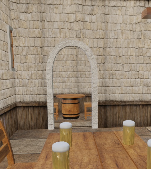 中世ファンタジー酒場 内装3D素材