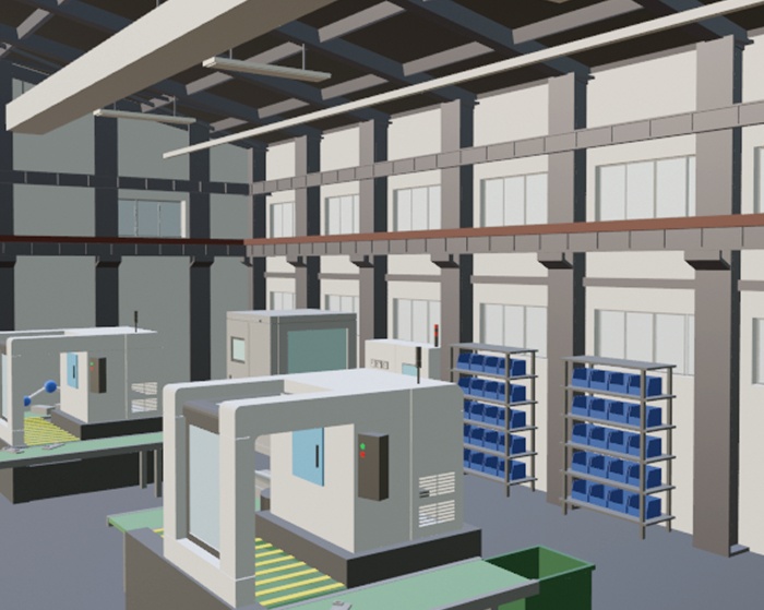 漫画で使える!精密工場3D背景セット