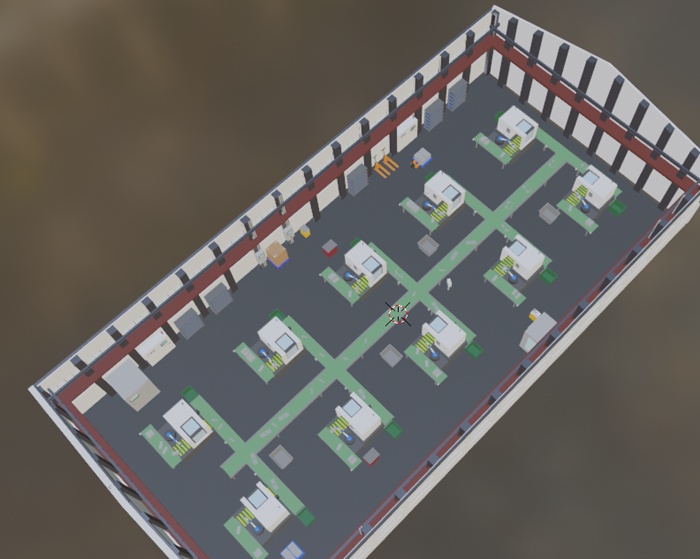 漫画で使える!精密工場3D背景セット