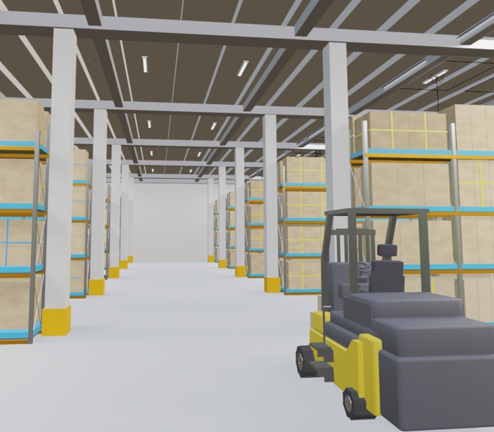 【3Dモデル】 大型物流倉庫セット「修正版」