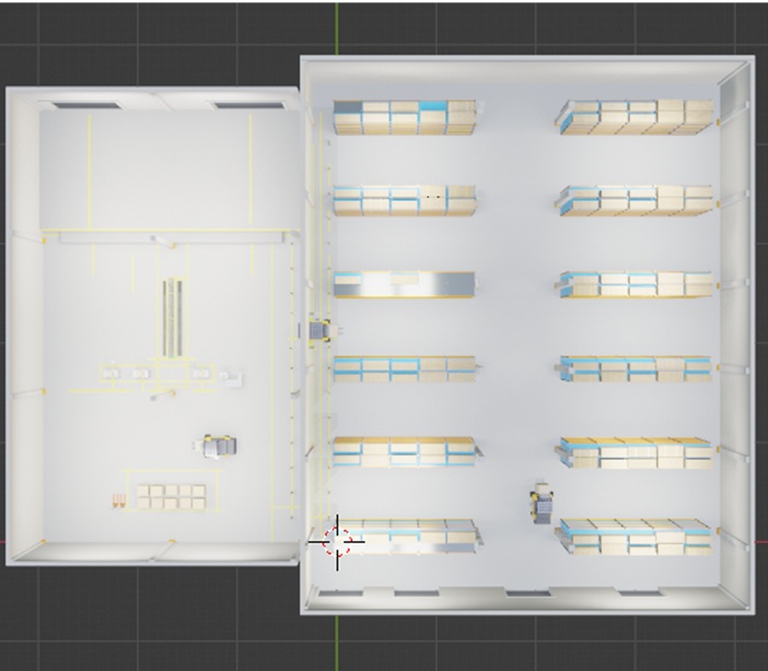 【3Dモデル】 大型物流倉庫セット「修正版」