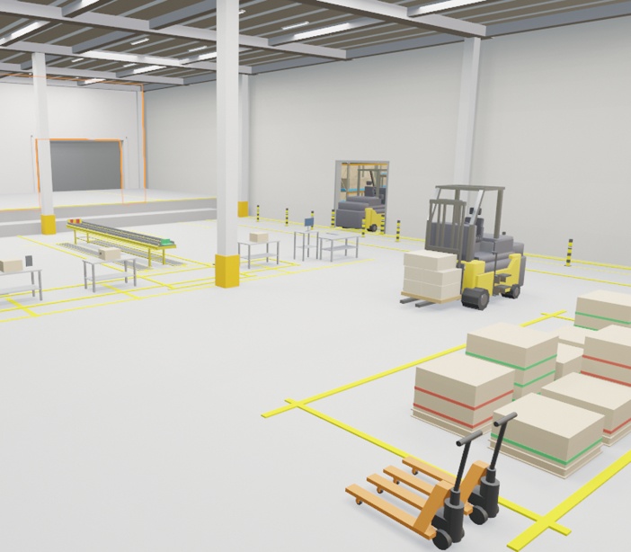 【3Dモデル】 大型物流倉庫セット「修正版」
