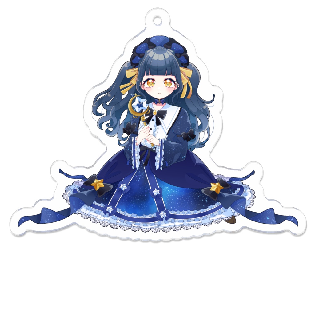 ぷるつや 星空優月 アクリルキーホルダー (むすっと顔)