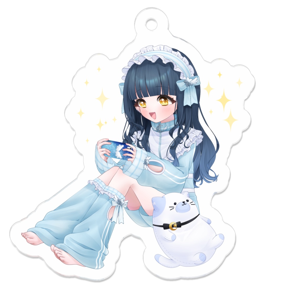 部屋着 星空優月 アクリルキーホルダー (キラキラ顔)