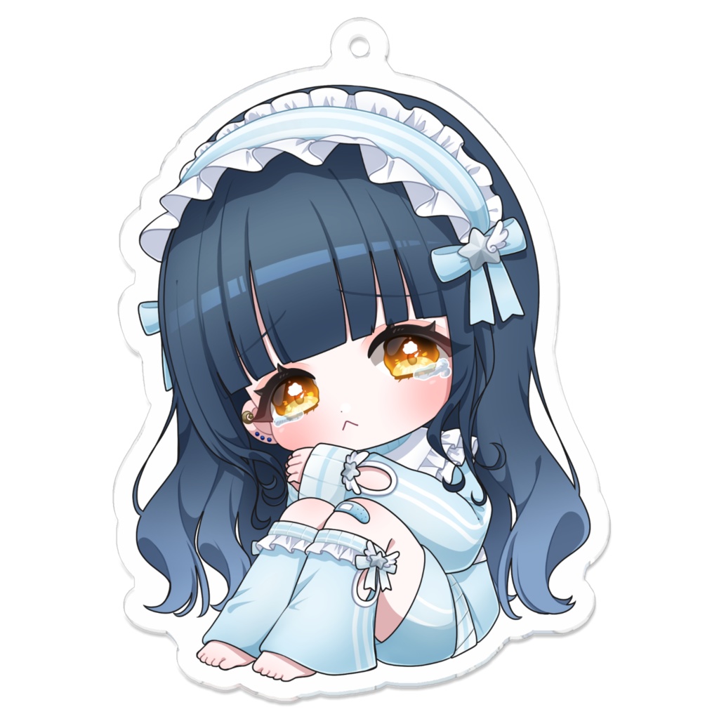 部屋着 星空優月 SDアクリルキーホルダー (泣き顔)