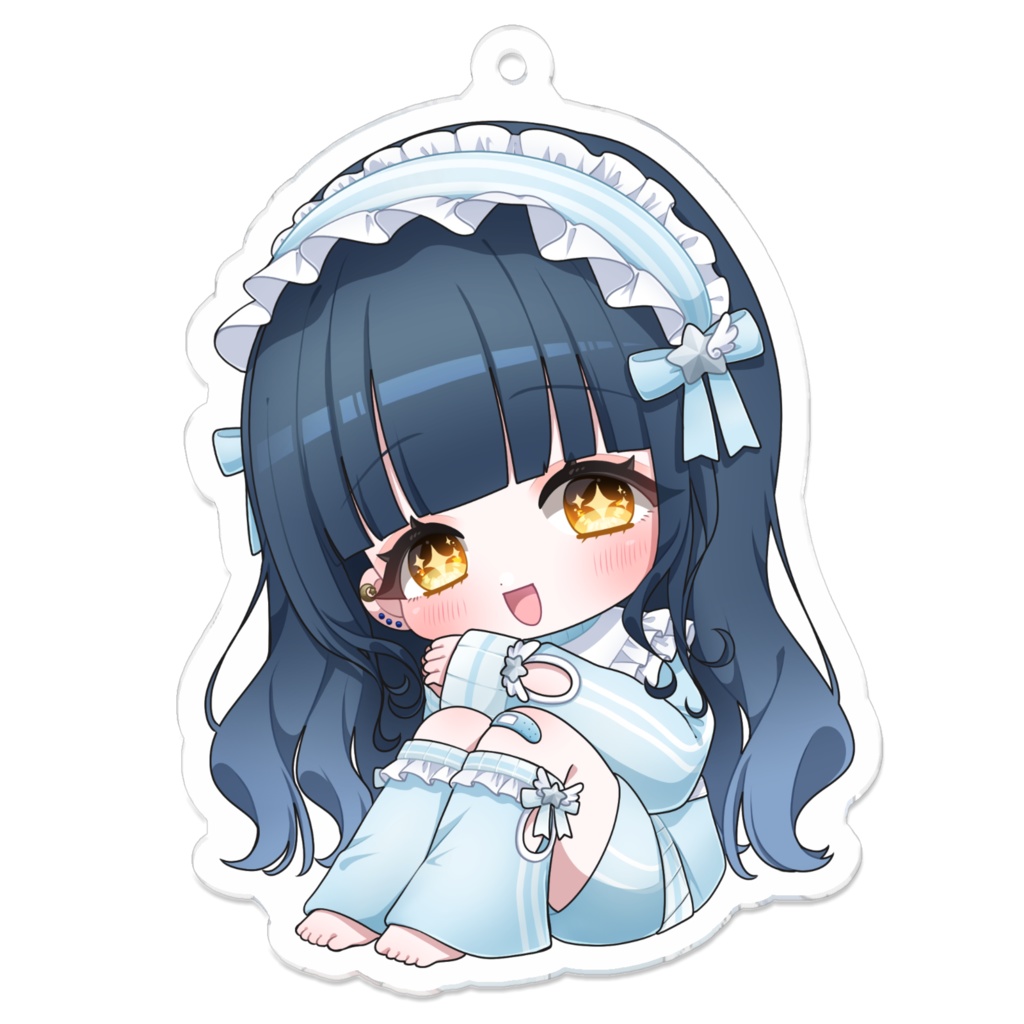 部屋着 星空優月 SDアクリルキーホルダー (キラキラ顔)