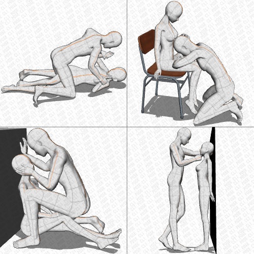 ポーズ作画資料集034 身長差中全身ポーズ12点 Cli Pose Booth