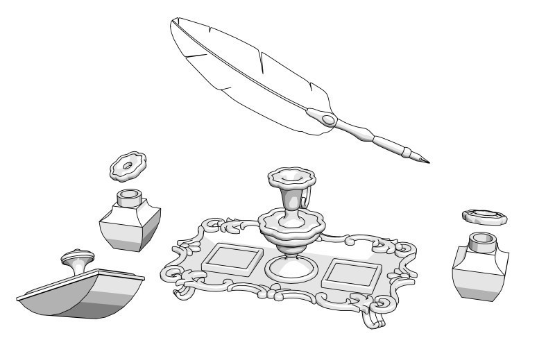 3D羽根ペンセット