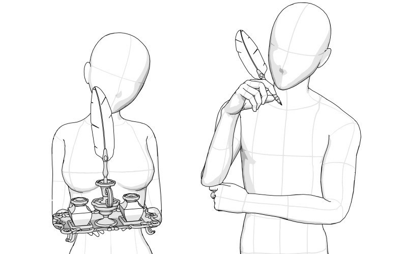 3D羽根ペンセット