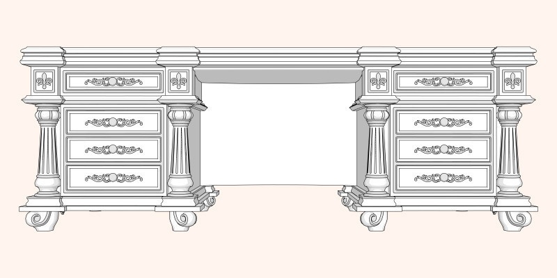 3Dプレジデントデスク