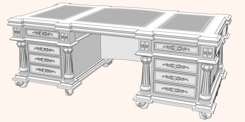 3Dプレジデントデスク