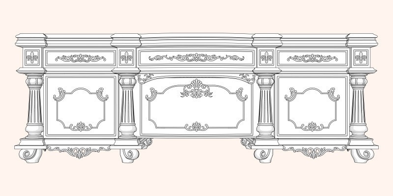 3Dプレジデントデスク