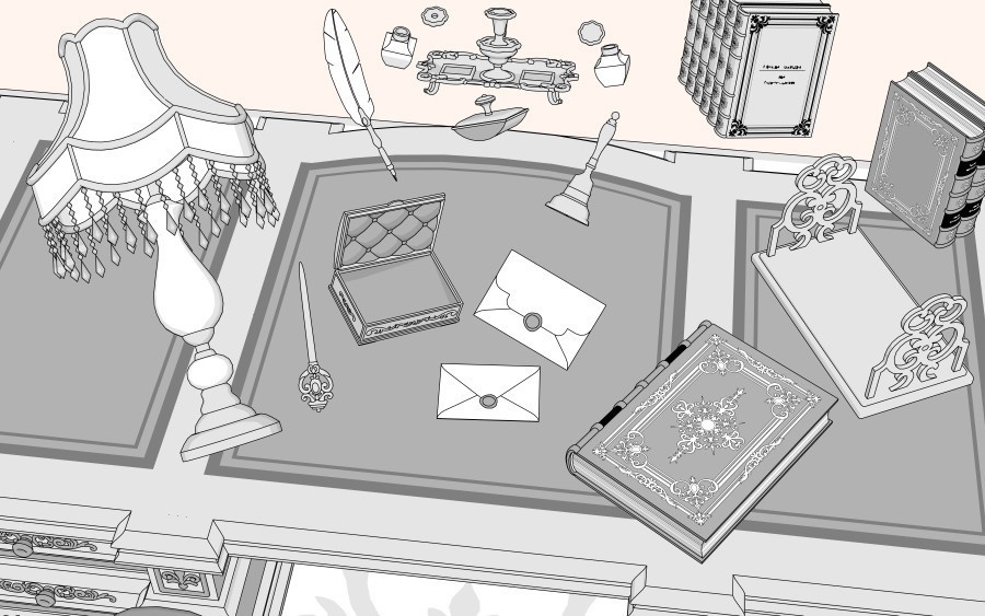 3D書斎(エレガントver.)