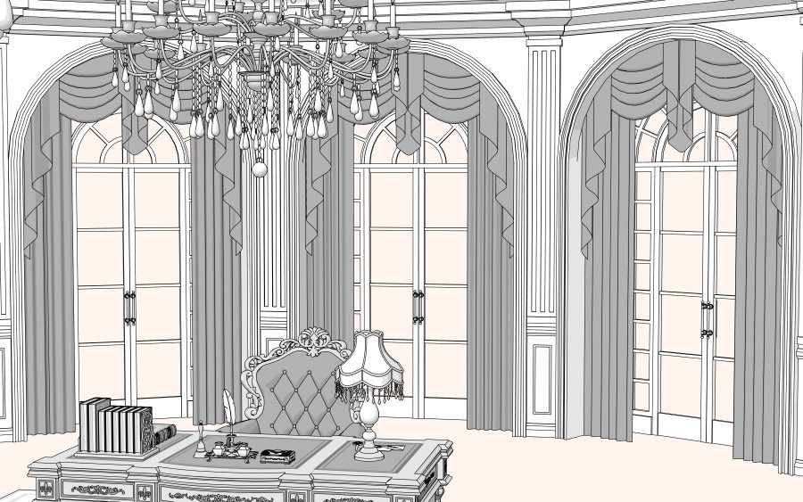 3D書斎(エレガントver.)