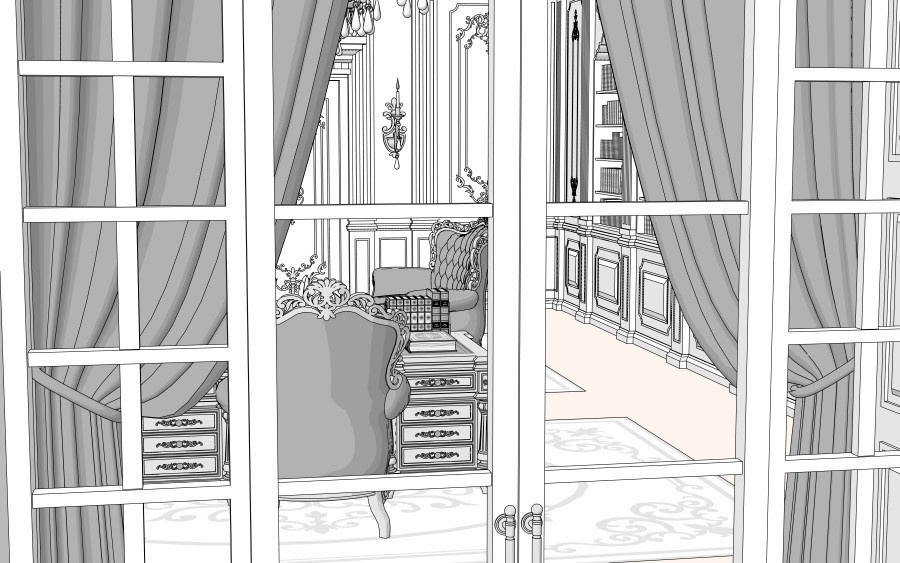 3D書斎(エレガントver.)