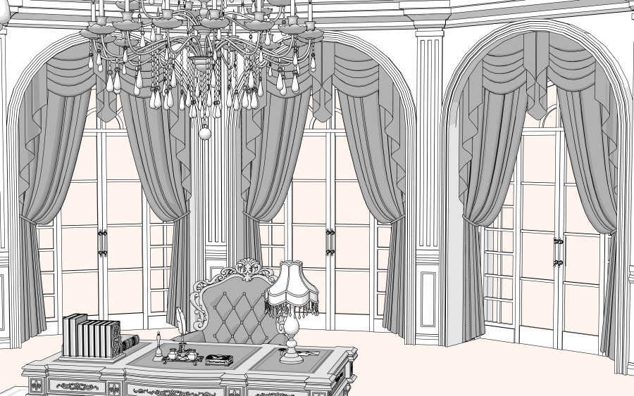 3D書斎(エレガントver.)