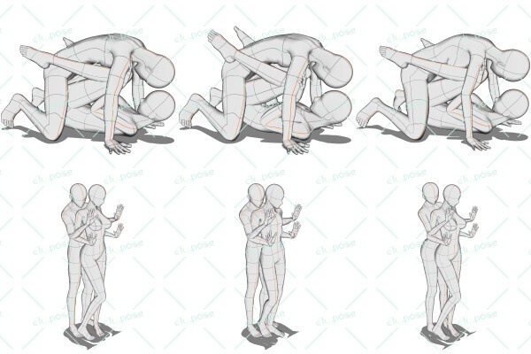 「【同身長】箱に閉じ込められるポーズ集」のポーズデータセットA