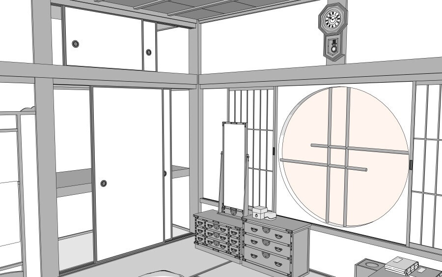 3D和室(寝間)