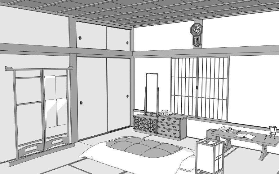 3D和室(寝間)