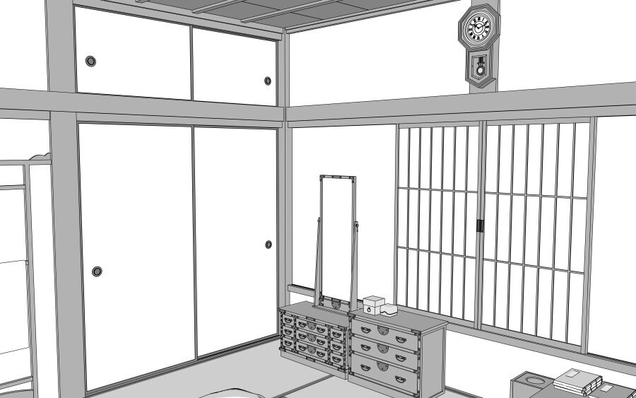3D和室(寝間)