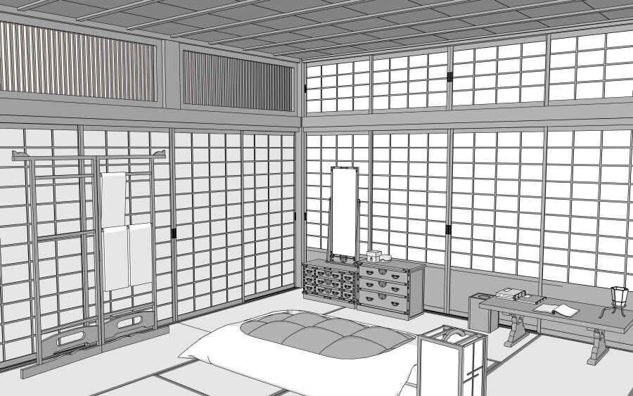 3D和室(寝間)