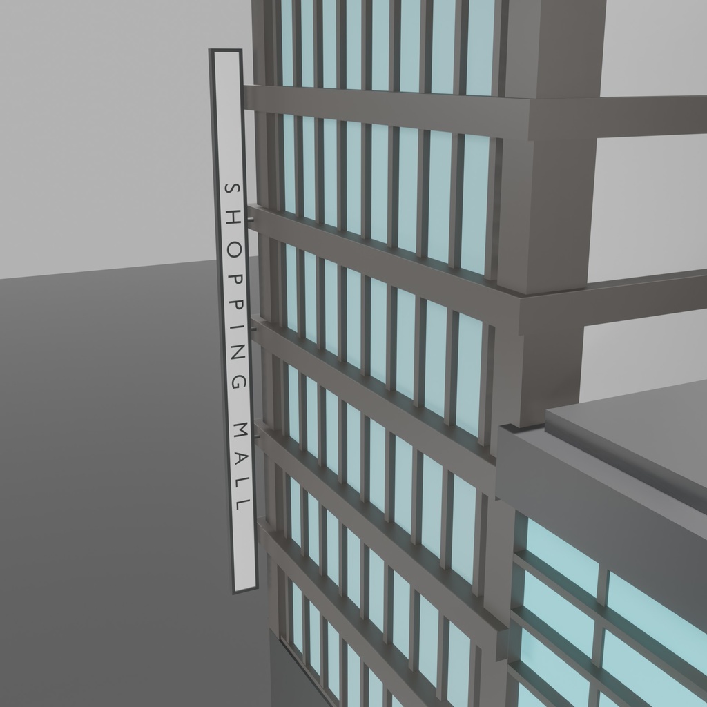 ビル 商業ビル【blender / obj】3D