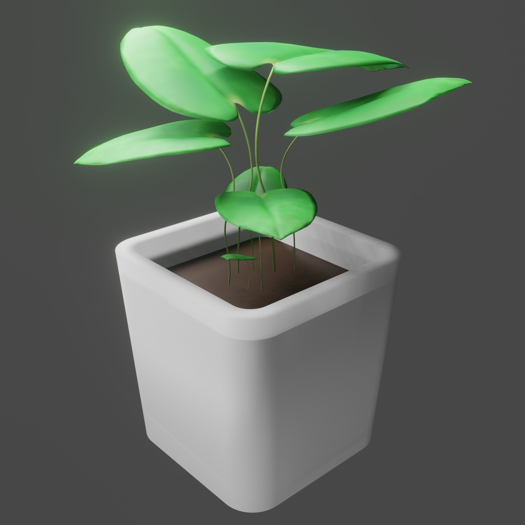 ポトス(観葉植物)【Blender / OBJ /3D】