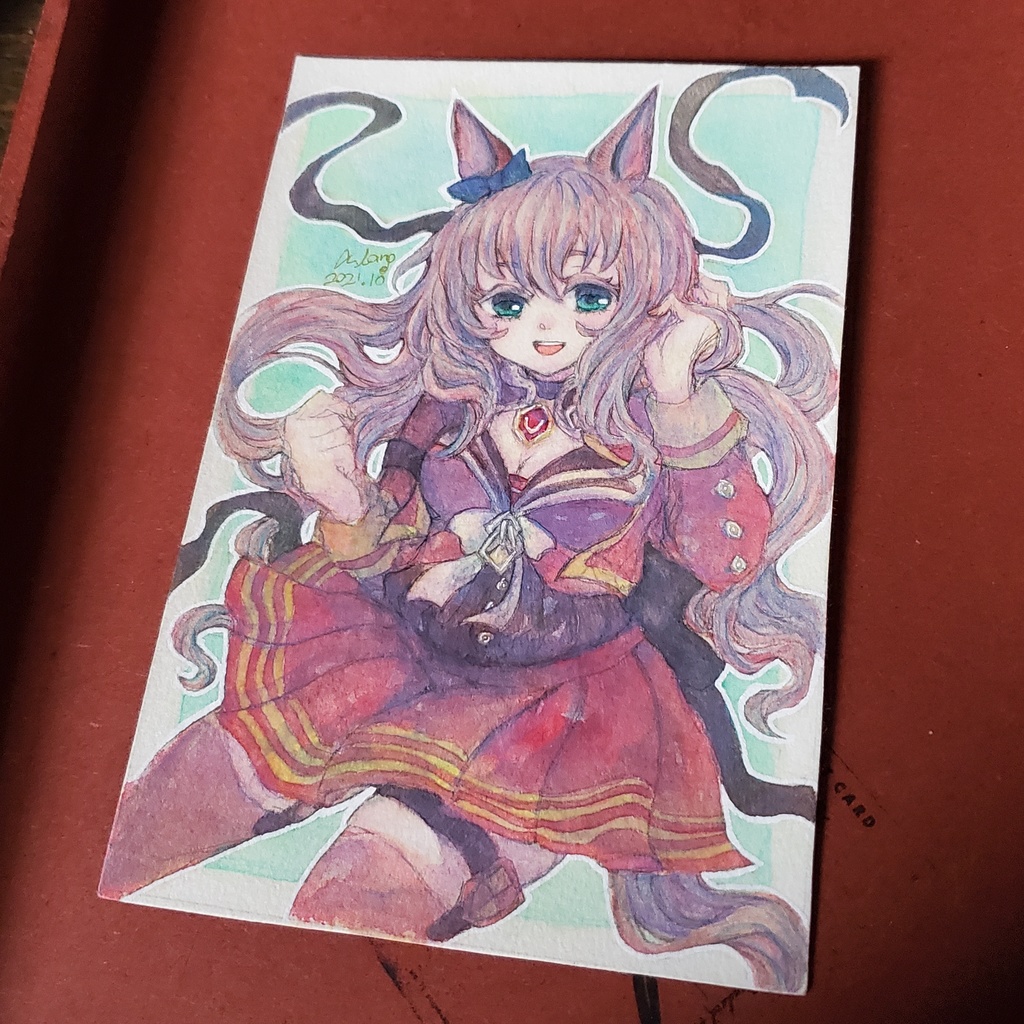 【ドローイング原画/ハガキサイズ】ウマ娘