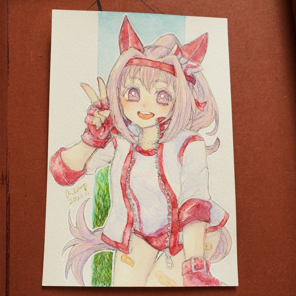 【ドローイング原画/ハガキサイズ】ウマ娘