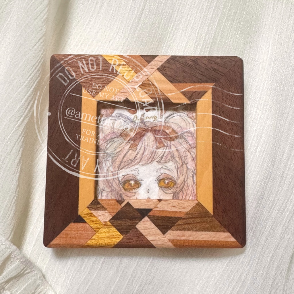 ミニ額装原画「ちびひつじ」