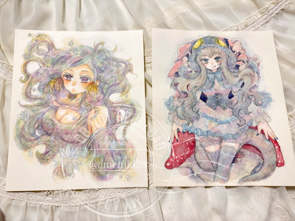 イラスト原画 けもフレ セイウチ コモドドラゴン