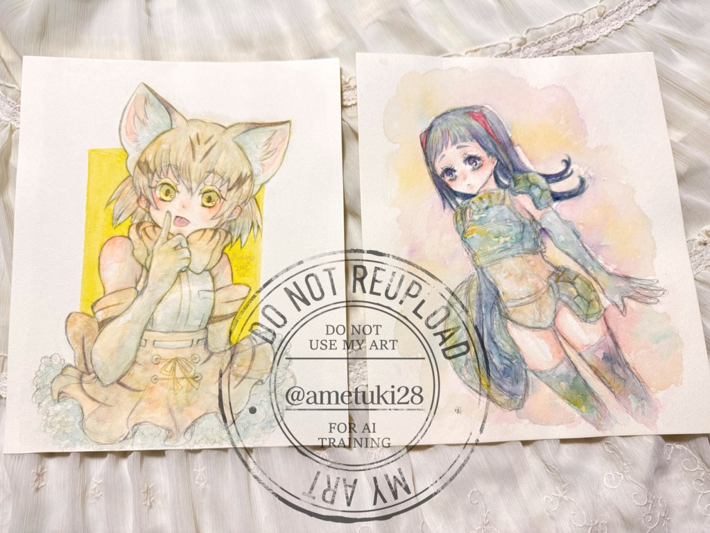 イラスト原画 けもフレ スナネコ アカミミガメ