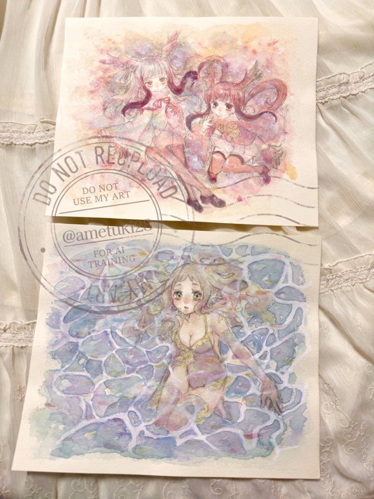 イラスト原画 けもフレ トキ&ショウジョウトキ チチュウカイモンクアザラシ