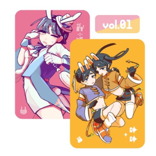 バニーポストカード(2枚組セット)