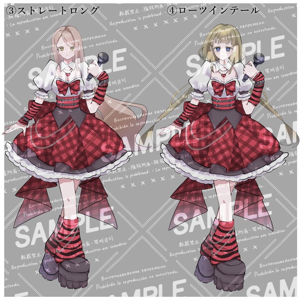 立ち絵素材_アイドル(赤)_女の子
