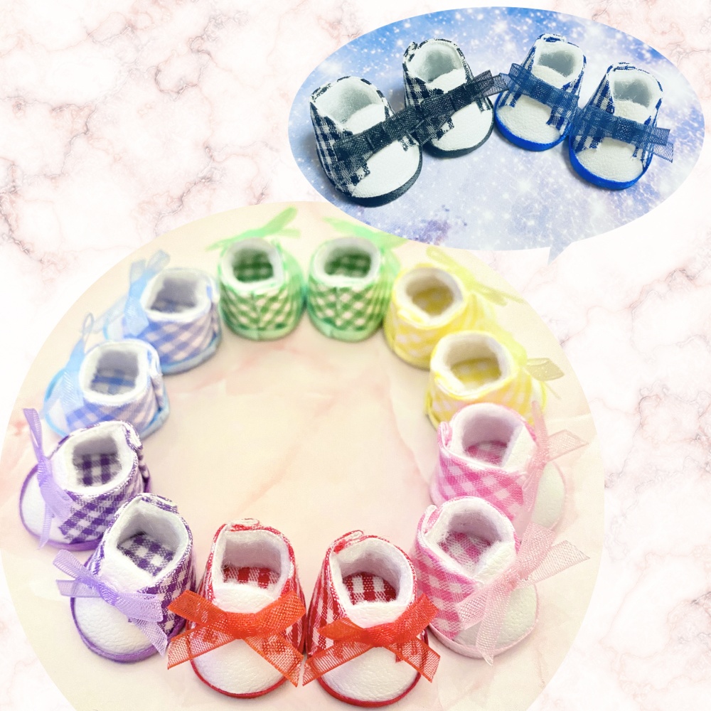 ギンガムチェックスニーカー　ぬい用