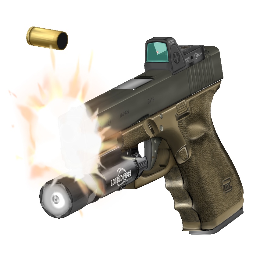 【Live2D cmoファイル】 ハンドガン Glockタイプ