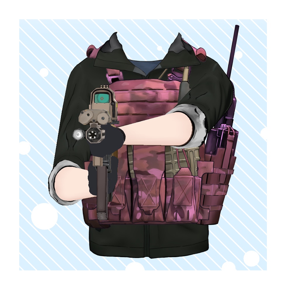 ライフル射撃装備 【VTubeStudio用】 Rifle shooting equipment 【for VTubeStudio】