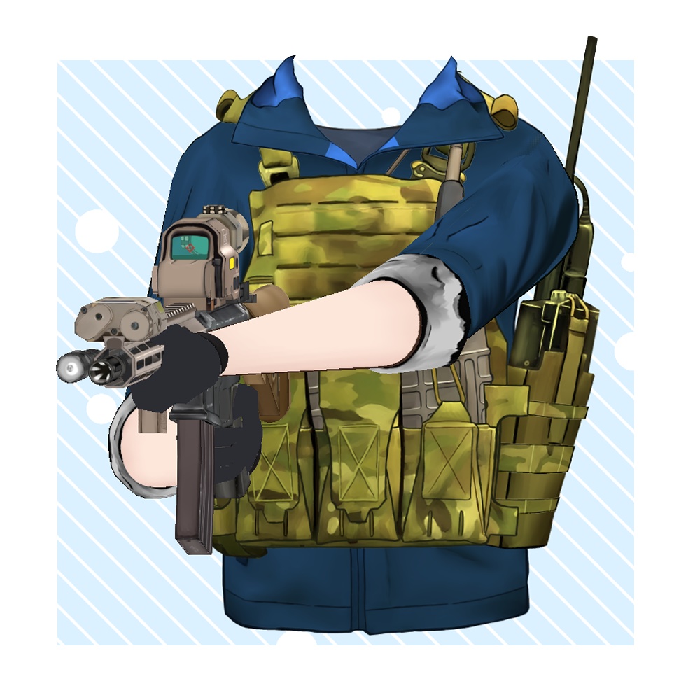 ライフル射撃装備 【VTubeStudio用】 Rifle shooting equipment 【for VTubeStudio】